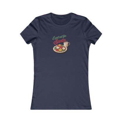 I Put Out for Santa — Retro Christmas Cookies Women's Tee (Dark)