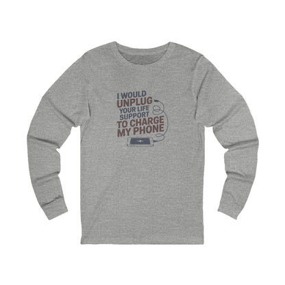 Your Life Support < Charging My Phone — Retro Long Sleeve (Light)