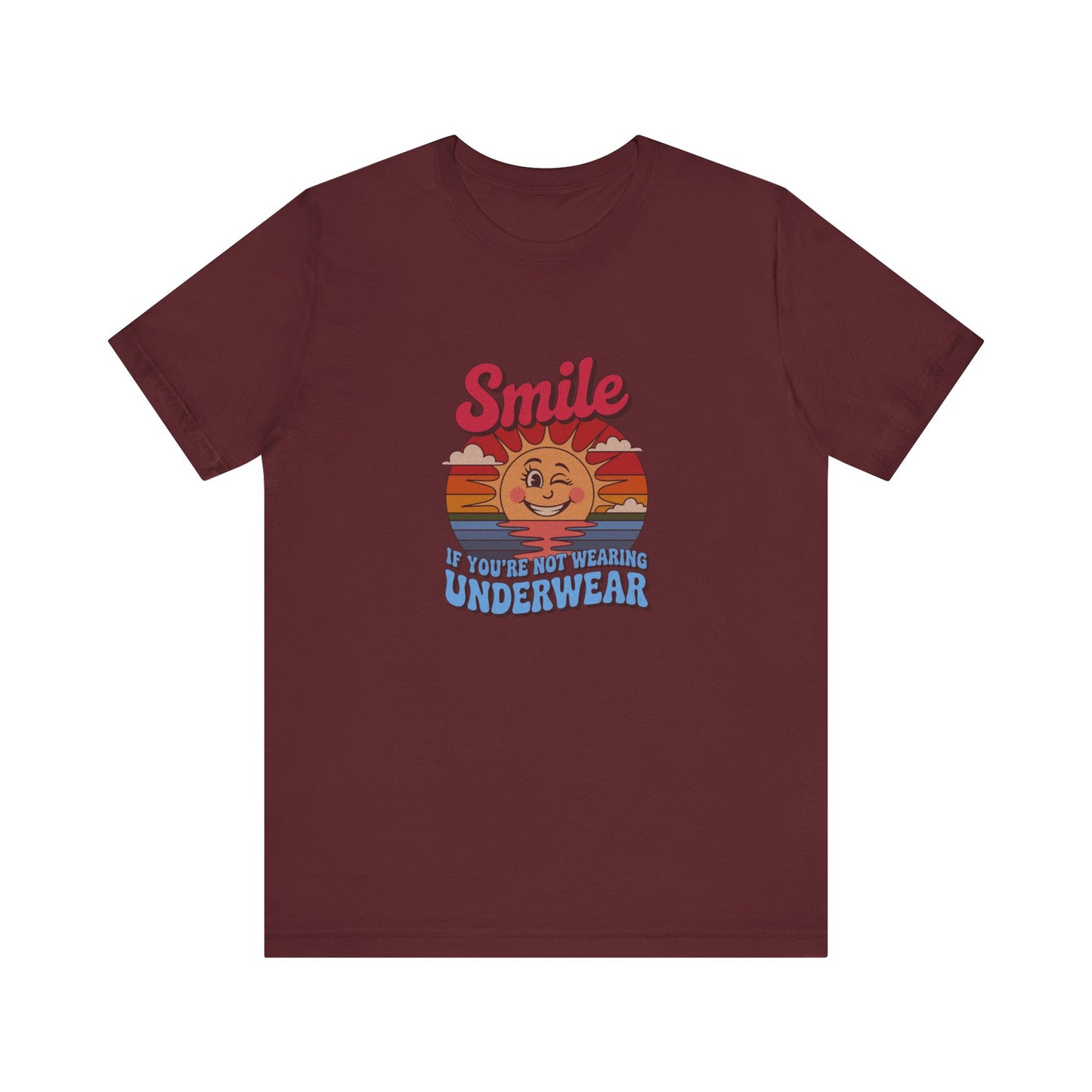 Smile If You’re Not Wearing Underwear — Retro Tee (Dark)