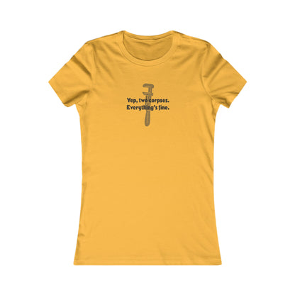 Yep, Two Corpses. Everything’s Fine — Clue Retro Women's Tee (Light)
