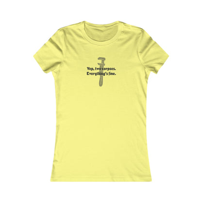 Yep, Two Corpses. Everything’s Fine — Clue Retro Women's Tee (Light)
