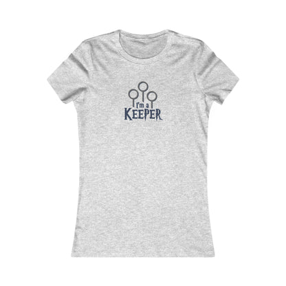 I’m a Keeper — Harry Potter Quidditch Retro Women's Tee (Light)