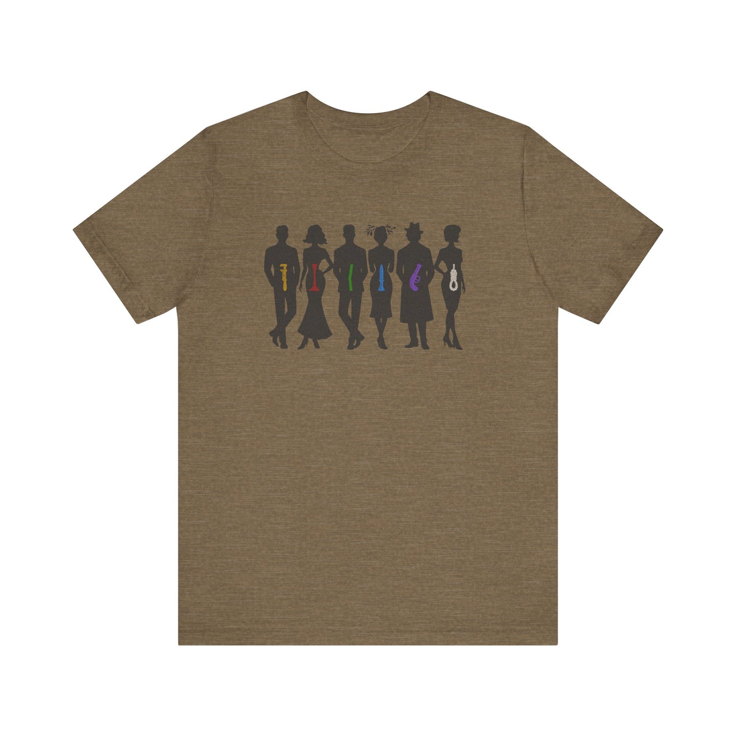 The Usual Suspects, Properly Armed — Clue Retro Tee (Light)