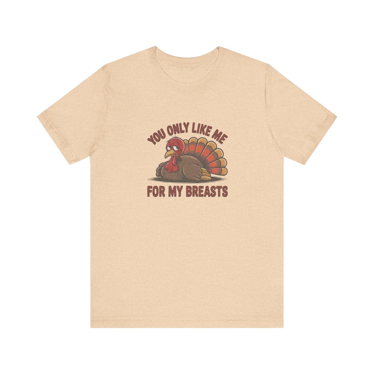 You Only Like Me for My Breasts — Thanksgiving Retro Tee (Light)