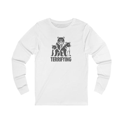 Bears Are Terrifying — Retro Silhouette Long Sleeve (Light)