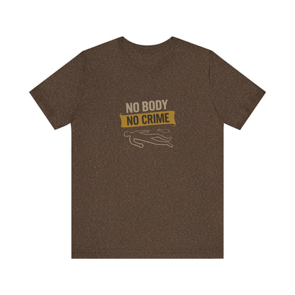 No Body, No Crime — Psych Crime Scene Retro Tee (Dark)