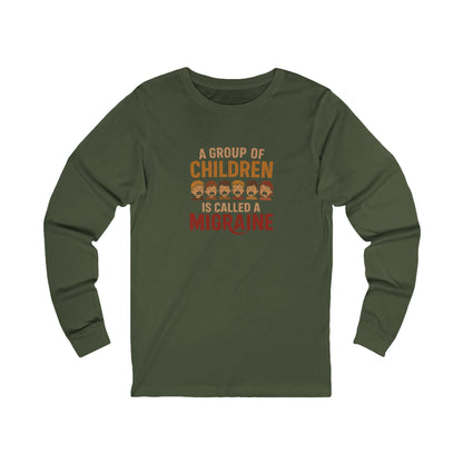 A Group of Children Is Called a Migraine — Retro Long Sleeve (Dark)