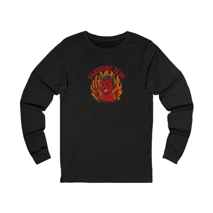 Handsome Devil — Fiery Retro Halloween Long Sleeve (Dark)
