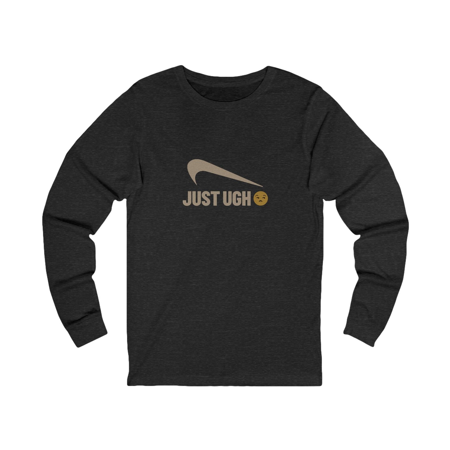 Just Ugh 😒 Athletic Parody — Retro Workout Long Sleeve (Dark)