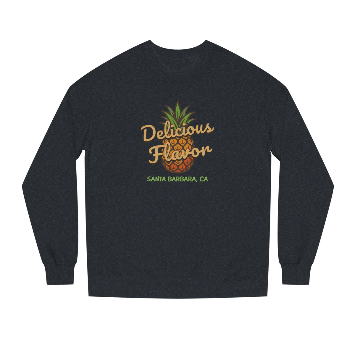 Delicious Flavor — Santa Barbara Pineapple Retro Sweatshirt (Dark)