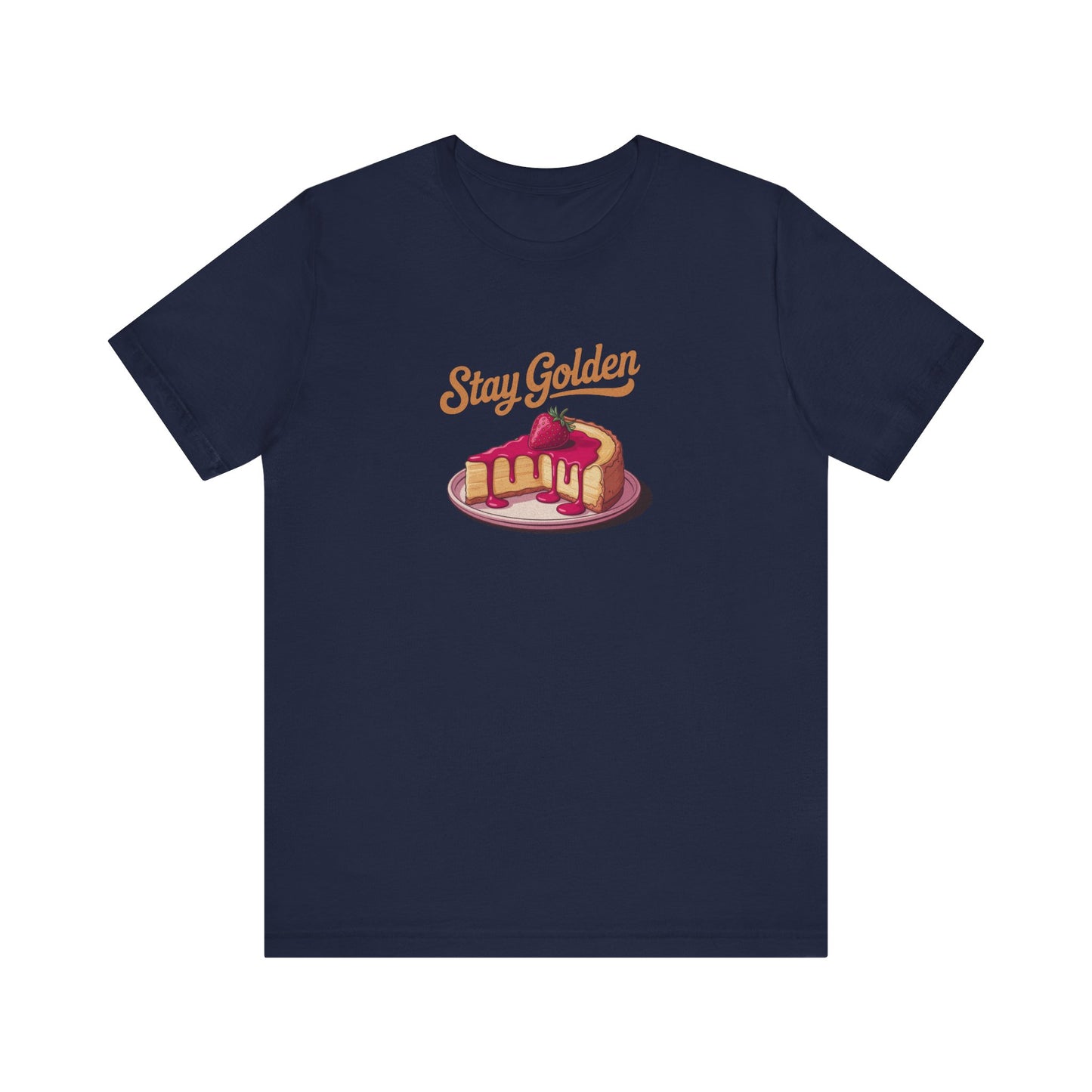 Stay Golden — Retro Cheesecake Graphic Tee (Dark)