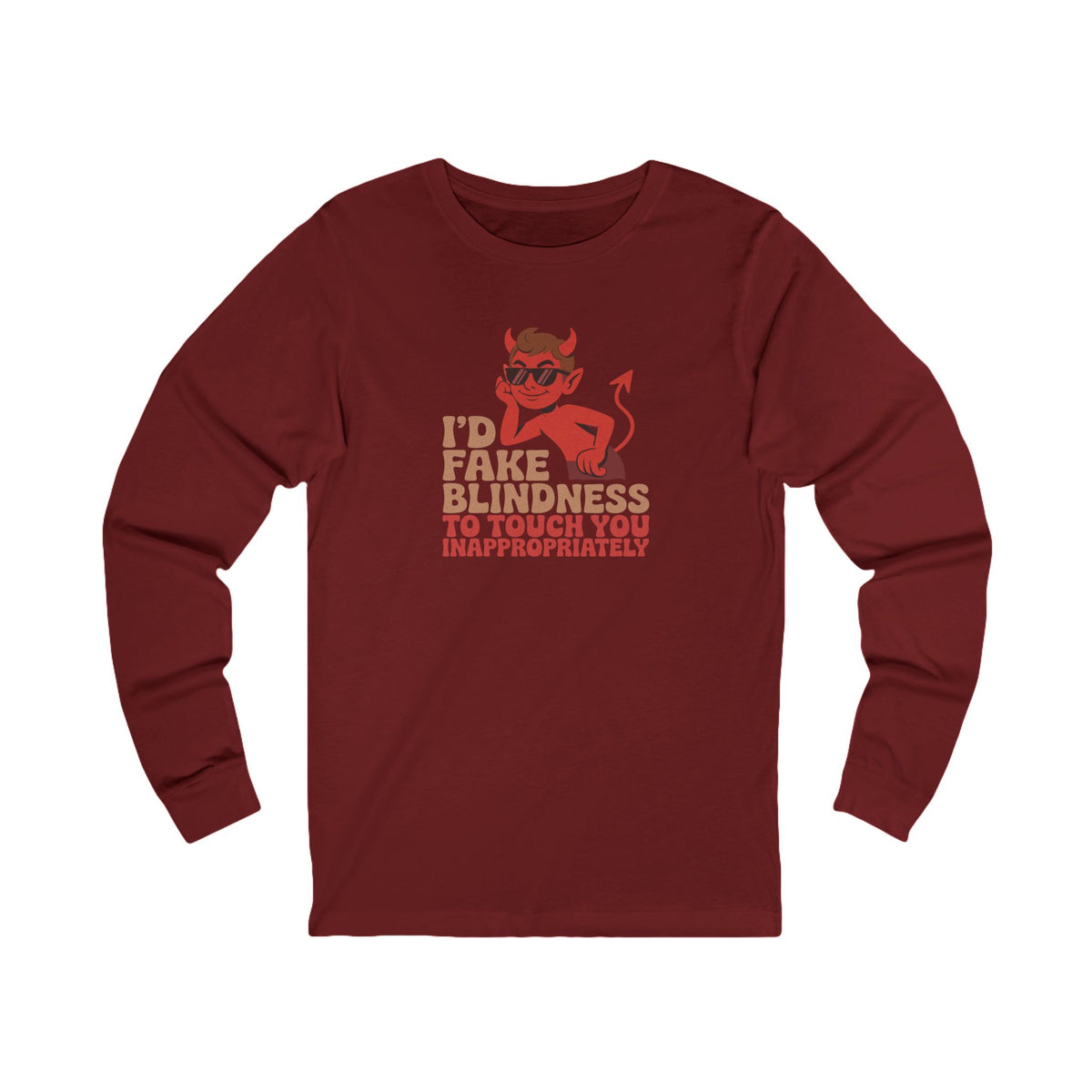 Fake Blindness? The Devil Made Me Do It! — Retro Long Sleeve (Dark)
