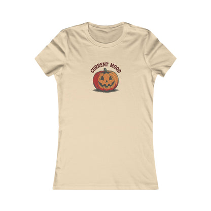 Current Mood (Classic Pumpkin) — Retro Halloween Women's Tee (Light)