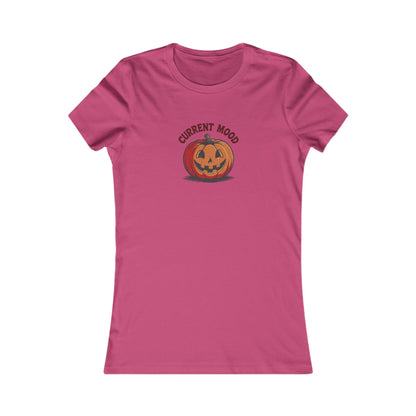 Current Mood (Classic Pumpkin) — Retro Halloween Women's Tee (Light)