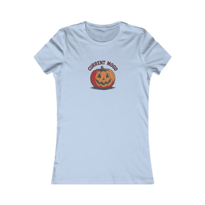 Current Mood (Classic Pumpkin) — Retro Halloween Women's Tee (Light)