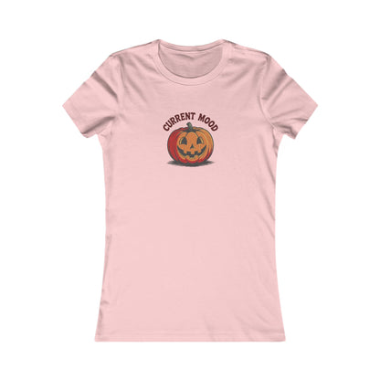 Current Mood (Classic Pumpkin) — Retro Halloween Women's Tee (Light)