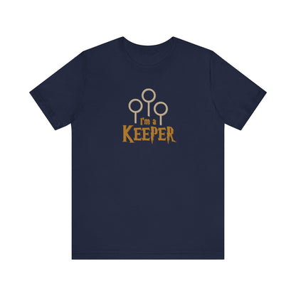 I’m a Keeper — Harry Potter Quidditch Retro Tee (Dark)