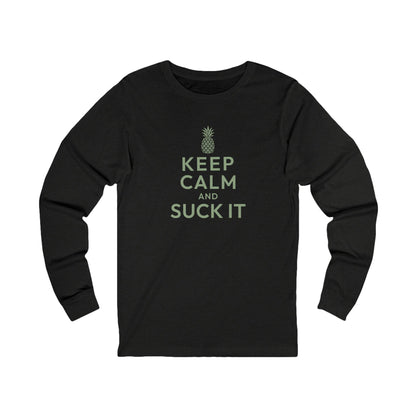 Keep Calm and Suck It — Psych Retro Long Sleeve (Dark)