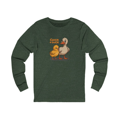 The Chick and the Duck — Friends Retro Long Sleeve (Dark)