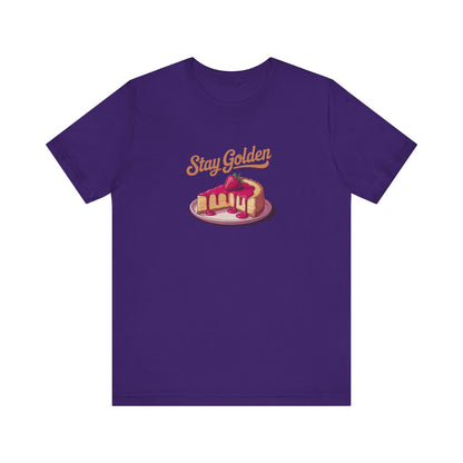 Stay Golden — Retro Cheesecake Graphic Tee (Dark)