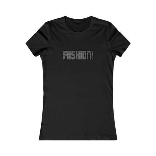 FASHION! — Psych Faux Rhinestones Retro Women's Tee (Dark)
