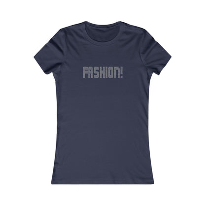 FASHION! — Psych Faux Rhinestones Retro Women's Tee (Dark)