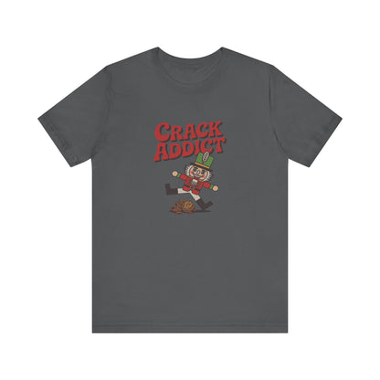 Crack Addict Nutcracker (Unhinged Remix) — Retro Tee (Dark)