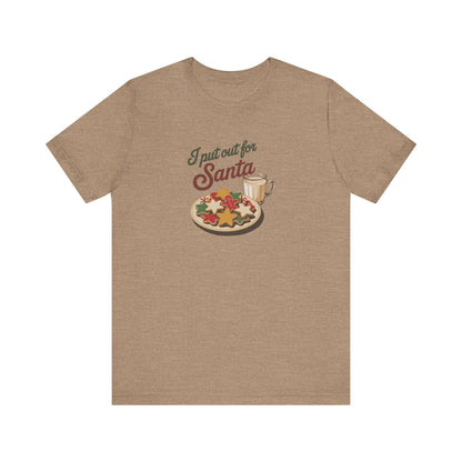 I Put Out for Santa — Retro Christmas Cookies Tee (Light)