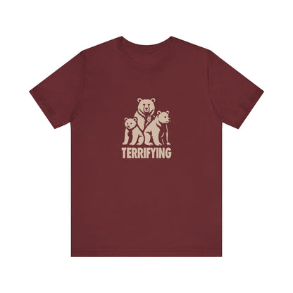 Bears Are Terrifying — Retro Silhouette Tee (Dark)