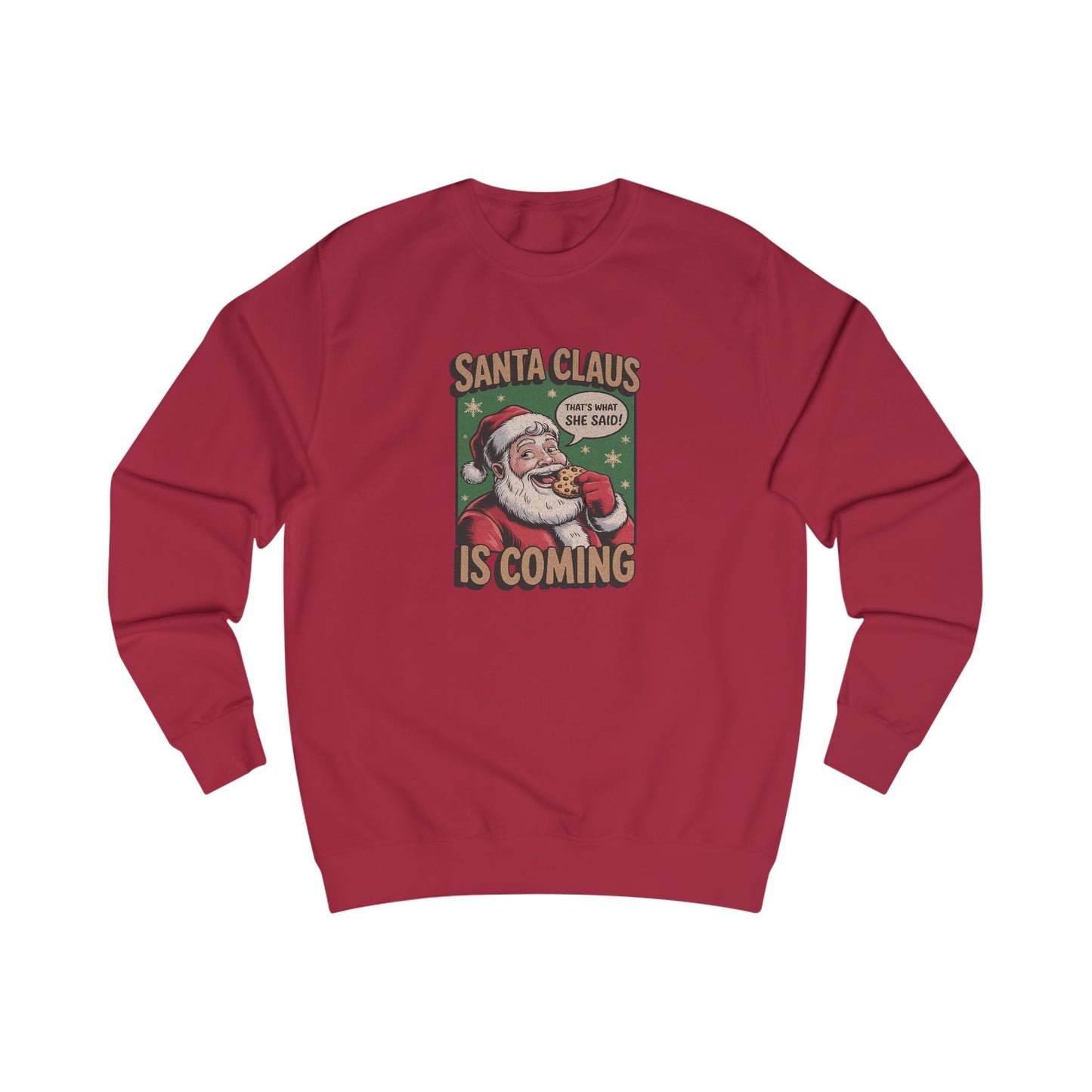 Santa Claus is Coming — Vintage Christmas Sweatshirt (Light)