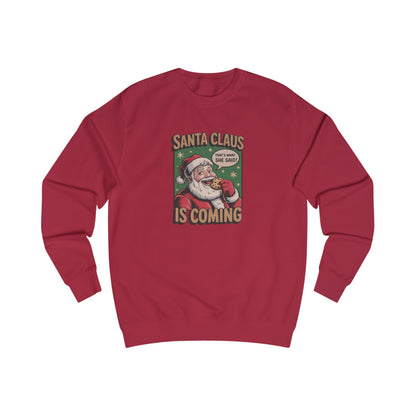 Santa Claus is Coming — Vintage Christmas Sweatshirt (Light)