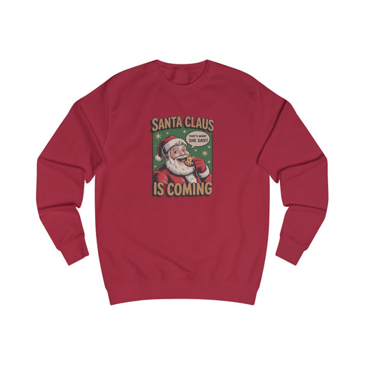 Santa Claus is Coming — Vintage Christmas Sweatshirt (Light)