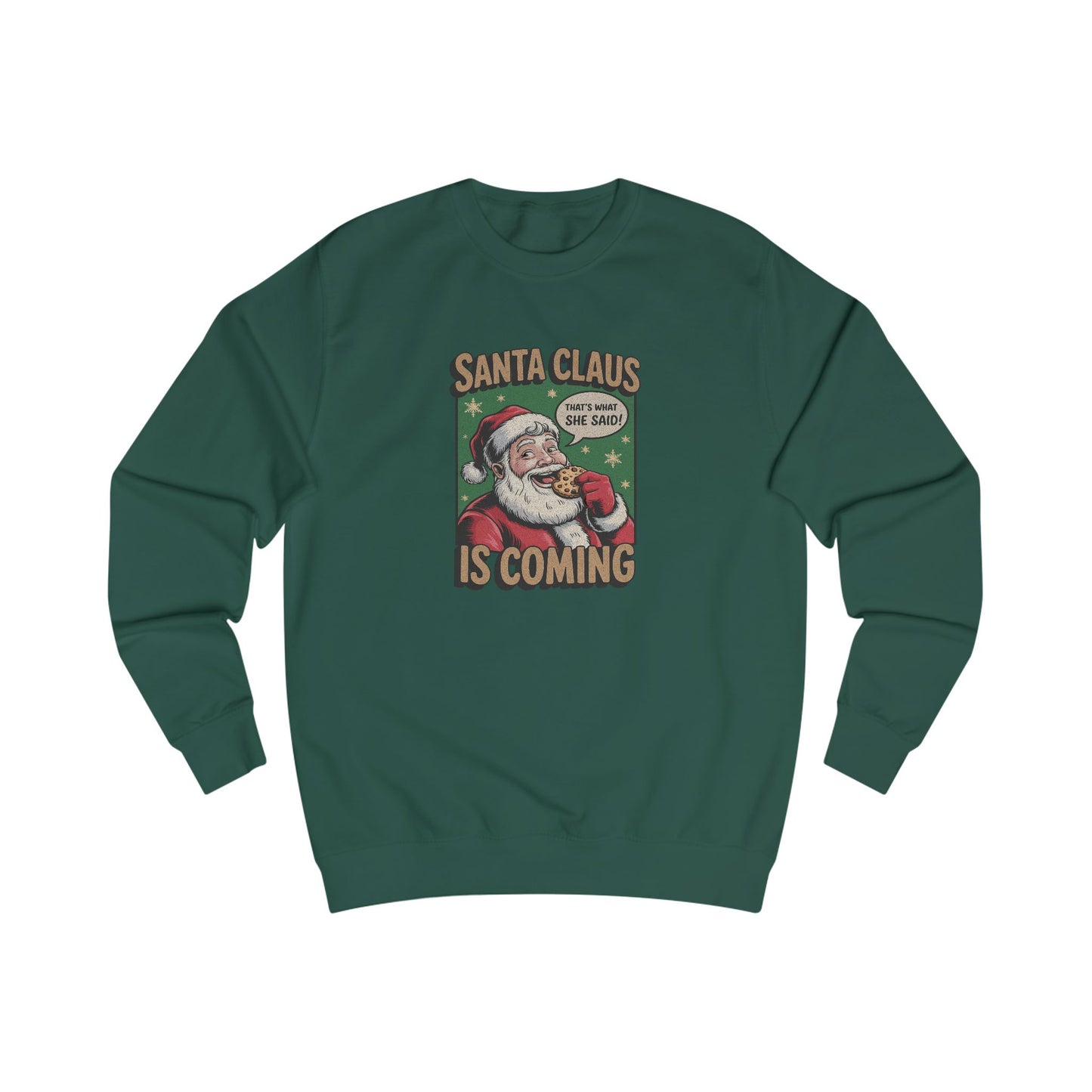Santa Claus is Coming — Vintage Christmas Sweatshirt (Light)