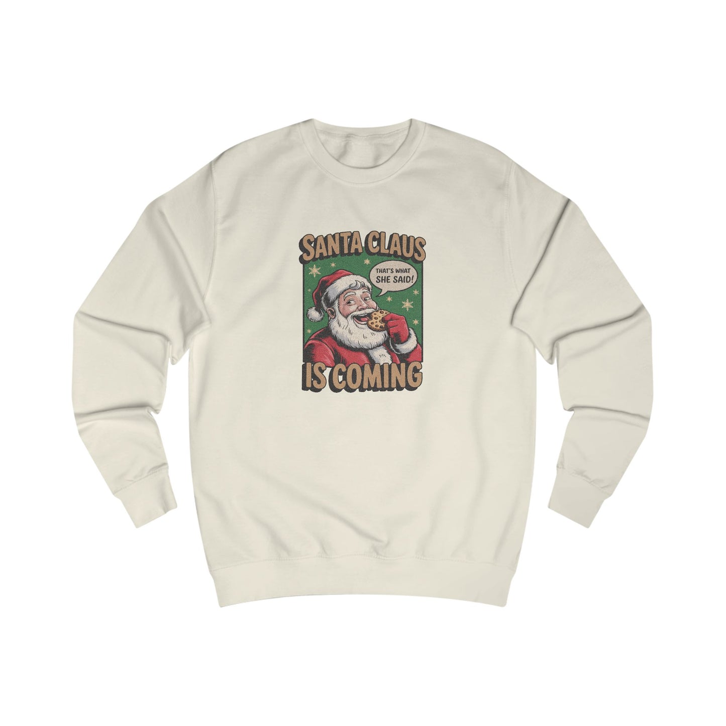Santa Claus is Coming — Vintage Christmas Sweatshirt (Light)