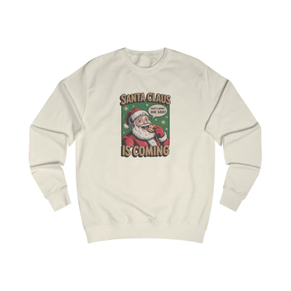 Santa Claus is Coming — Vintage Christmas Sweatshirt (Light)