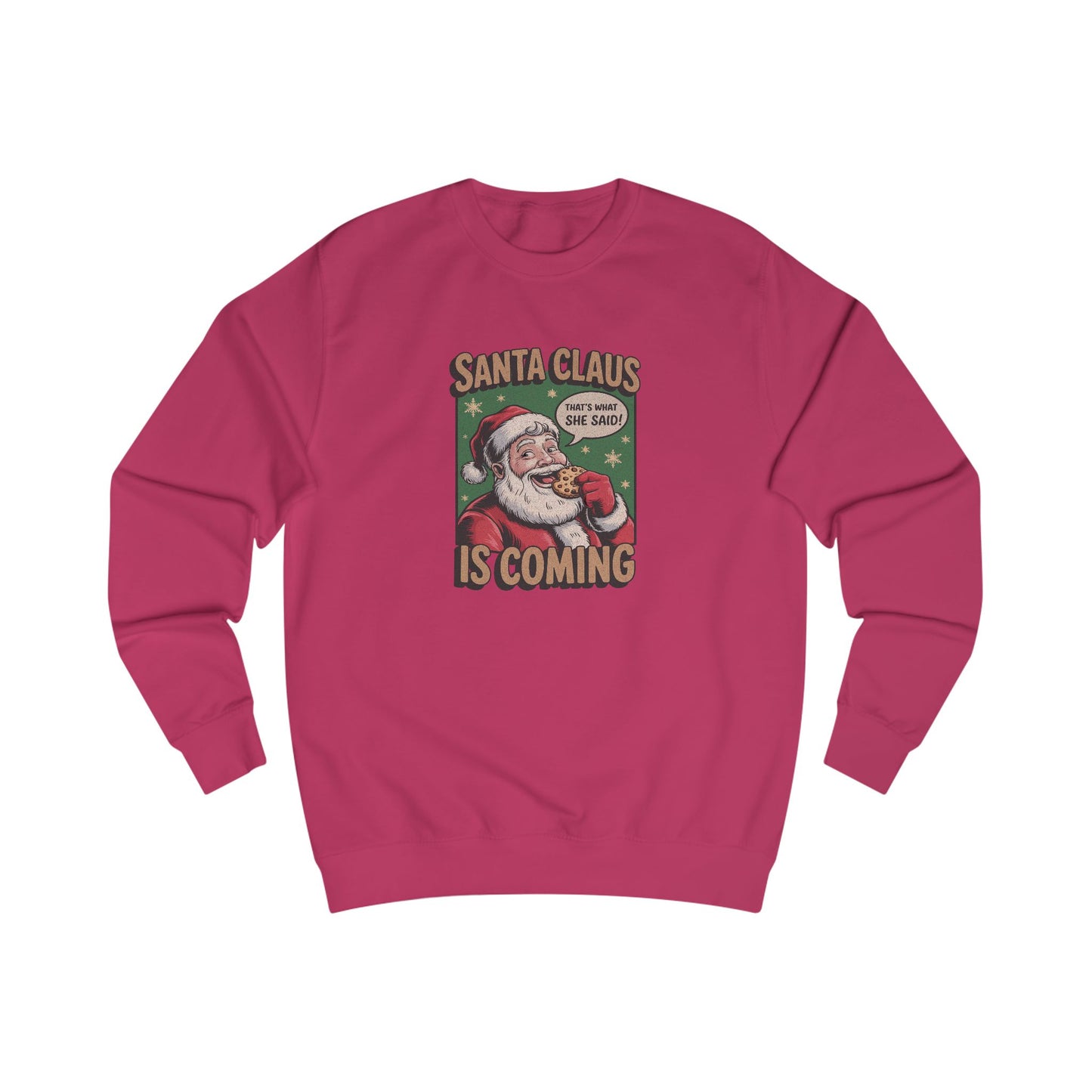 Santa Claus is Coming — Vintage Christmas Sweatshirt (Light)