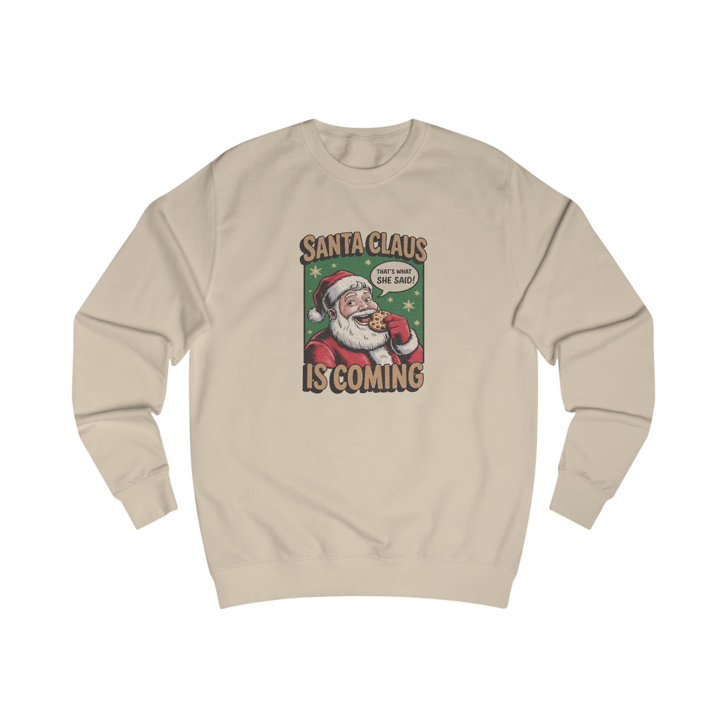 Santa Claus is Coming — Vintage Christmas Sweatshirt (Light)