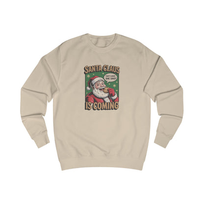 Santa Claus is Coming — Vintage Christmas Sweatshirt (Light)