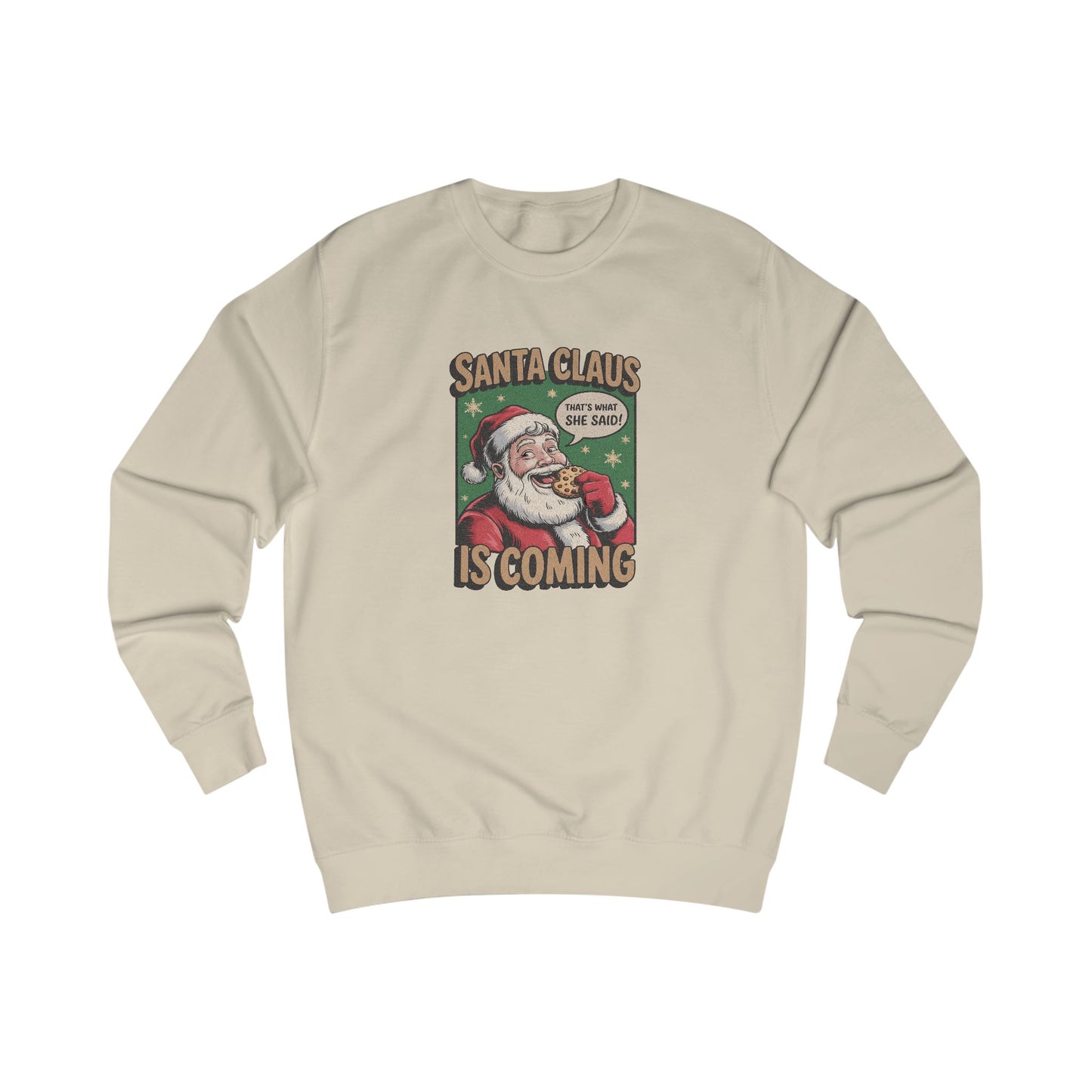 Santa Claus is Coming — Vintage Christmas Sweatshirt (Light)