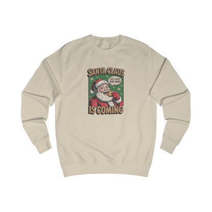 Santa Claus is Coming — Vintage Christmas Sweatshirt (Light)
