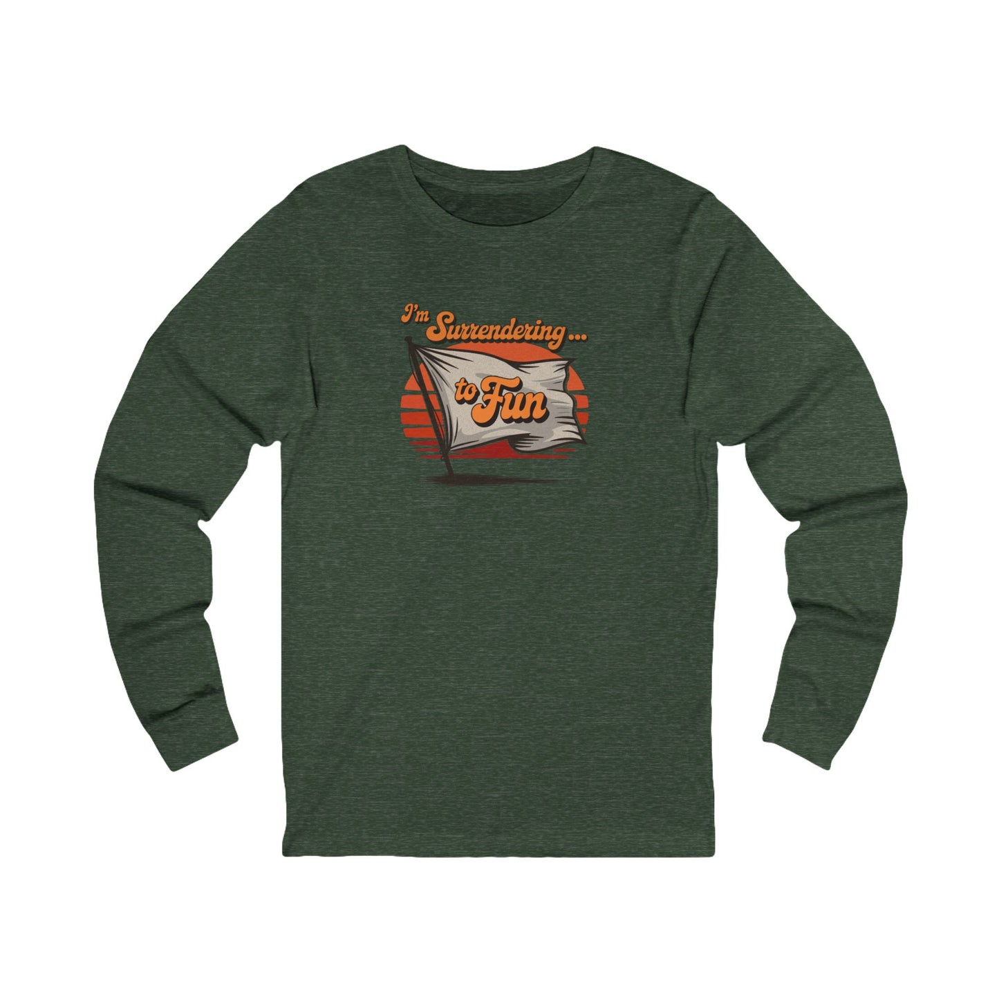 I'm Surrendering to Fun — Fun with Flags Retro Long Sleeve (Dark)