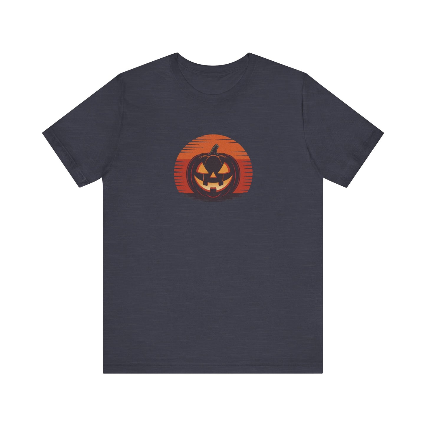Retro Jack: Sliced Sunset — Halloween Sunset Tee (Dark)