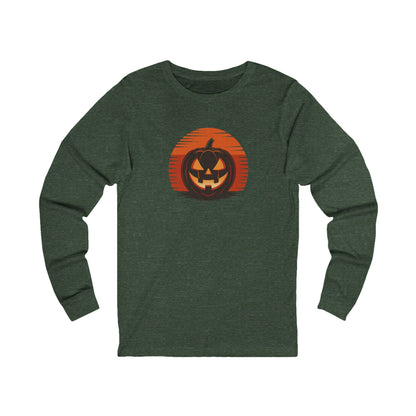 Retro Jack: Sliced Sunset — Halloween Sunset Long Sleeve (Dark)