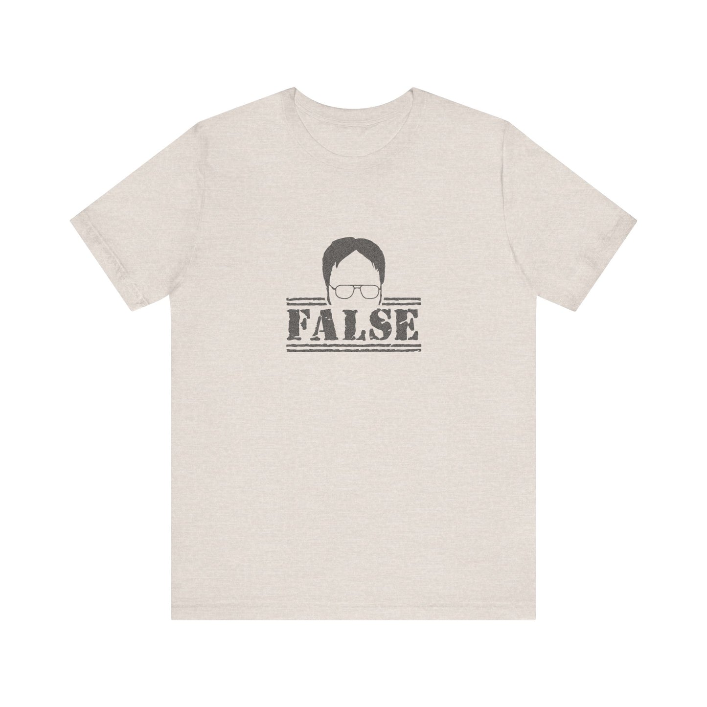 Dwight Schrute FALSE —  The Office-Inspired Retro Tee (Light)