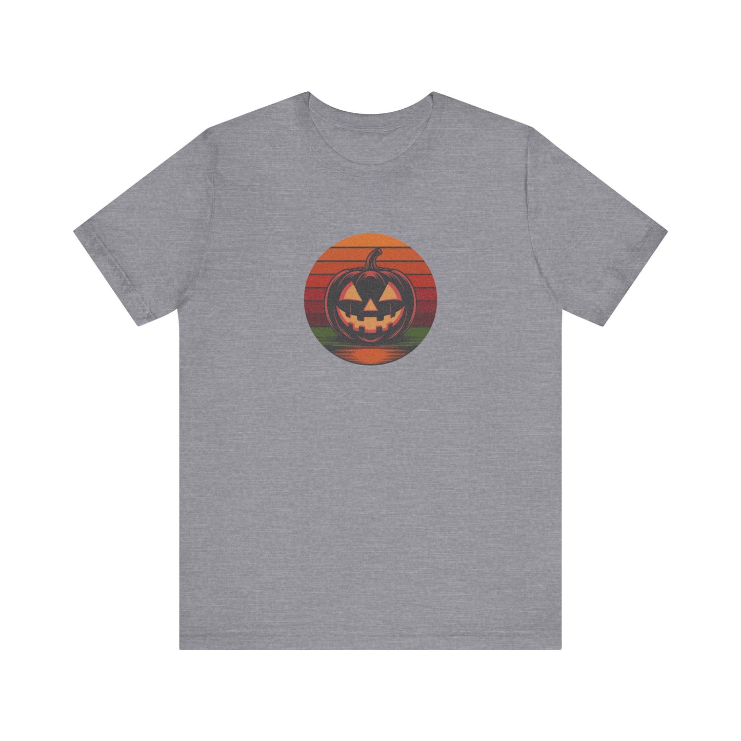 Retro Jack: Bold Grin — Halloween Sunset Tee (Light)