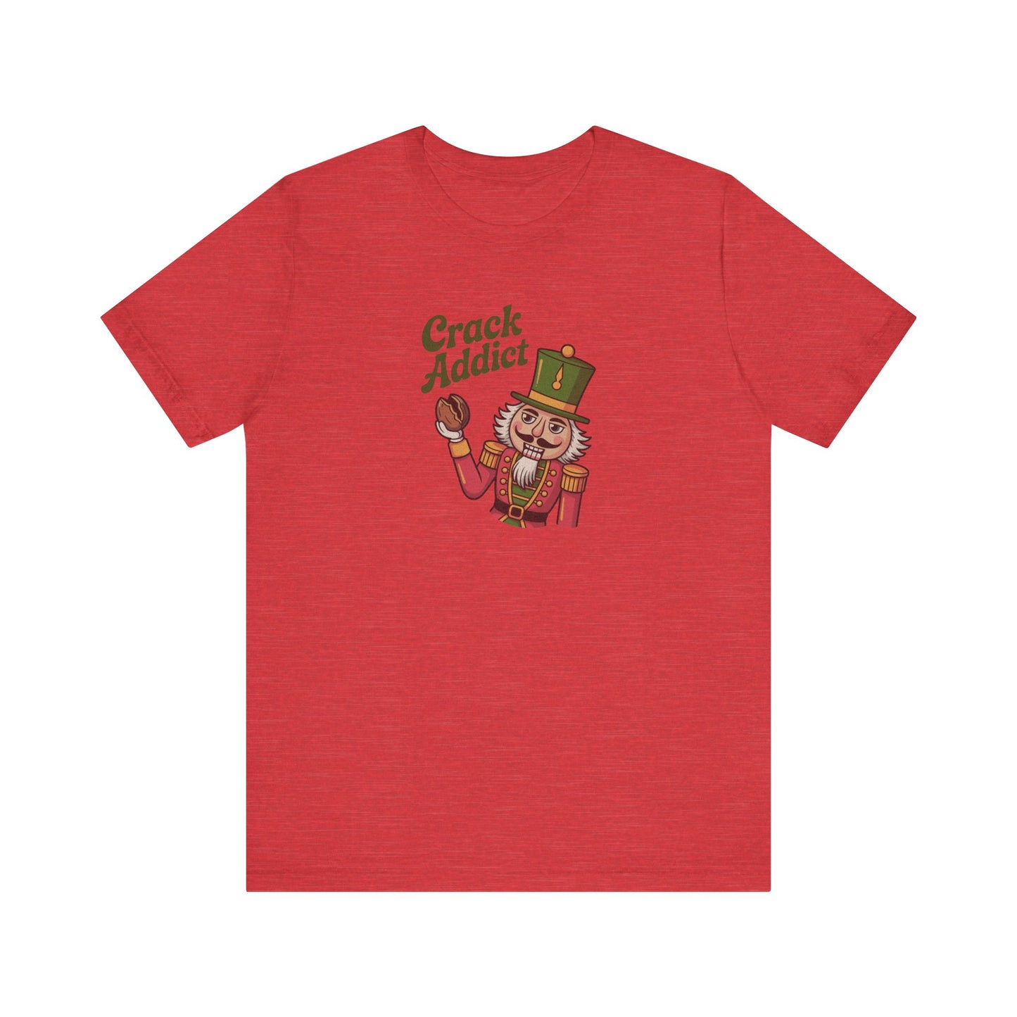 Crack Addict Nutcracker — Vintage Christmas Retro Tee (Light)