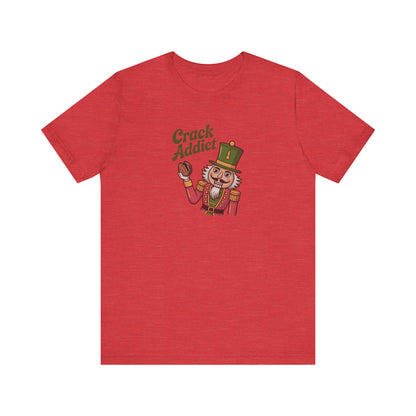 Crack Addict Nutcracker — Vintage Christmas Retro Tee (Light)