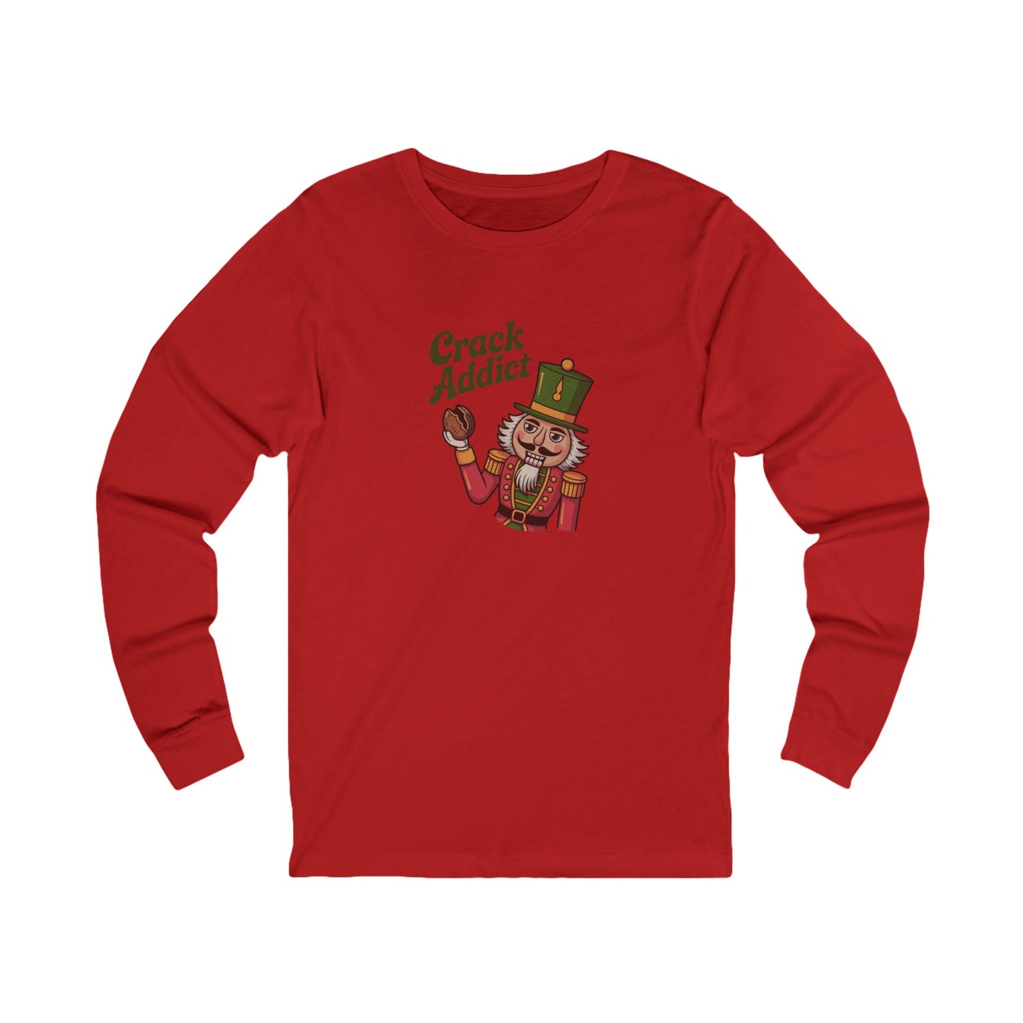 Crack Addict Nutcracker — Vintage Christmas Long Sleeve (Light)