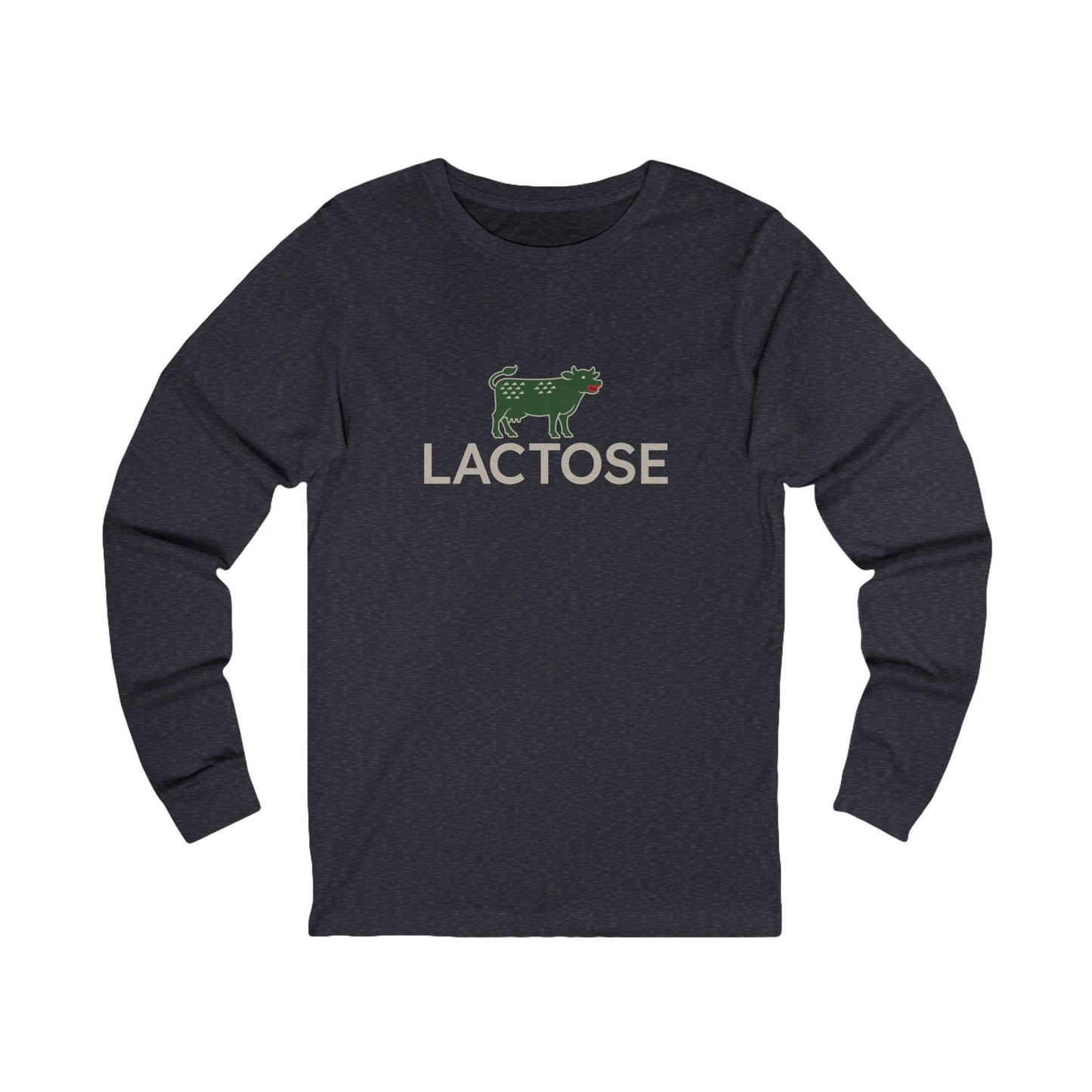 Life is a Beautiful… Typo – LACTOSE Logo Parody Retro Long Sleeve (Dark)