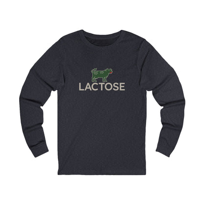 Life is a Beautiful… Typo – LACTOSE Logo Parody Retro Long Sleeve (Dark)